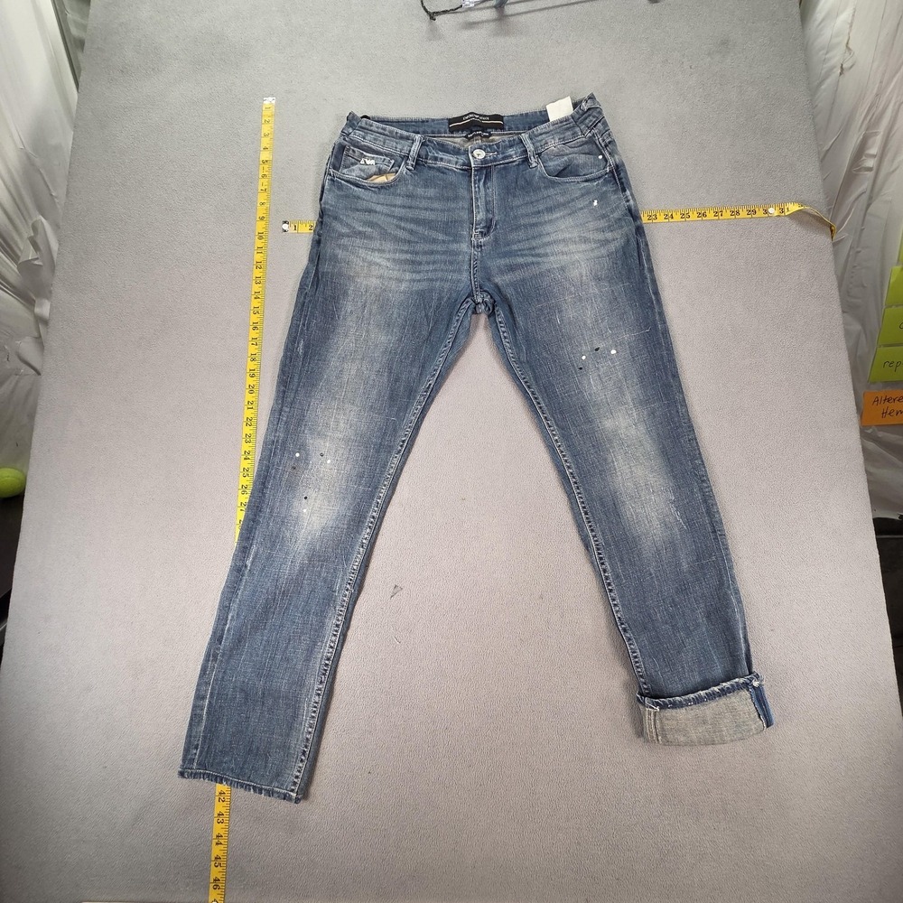 Emporio Armani Jeans Mens Blue Selvedge Med Wash Robert E Super Slim Fits 30x29